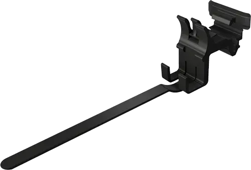 Kabelclip f&uuml;r die sichere Verlegung von Kabeln und Steckern an Modultragschienen