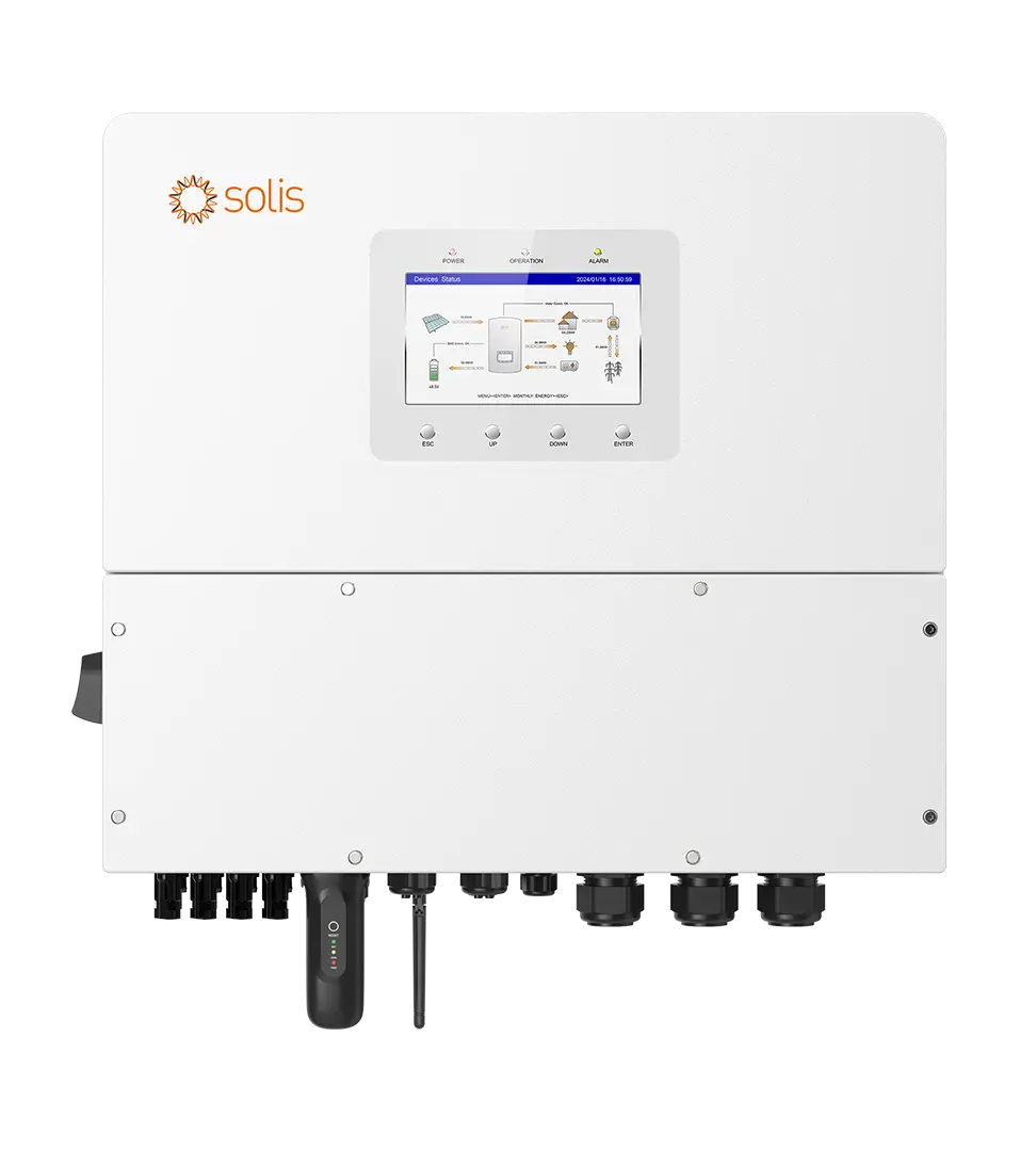 Der 20 kW Hybridwechselrichter S6-EH3P20K-H von Ginlong Solis ist das Herzst&uuml;ck des B&ouml;ker Energiesystems f&uuml;r Wohngeb&auml;ude und erm&ouml;glicht die Versorgung des Geb&auml;udes mit Strom auch bei einem Netzausfall